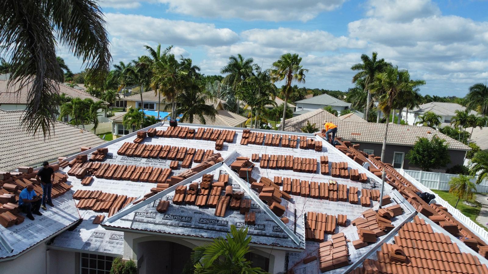 Roof before and after restoration