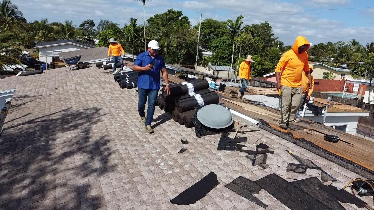 Sky Construction owner Carlos on a job site